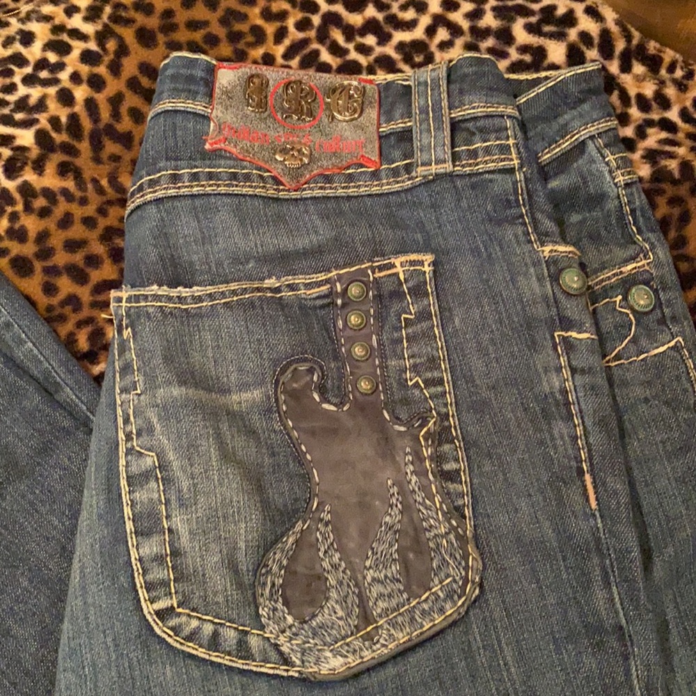 Indian Rock Culture Guitar pocket jeans